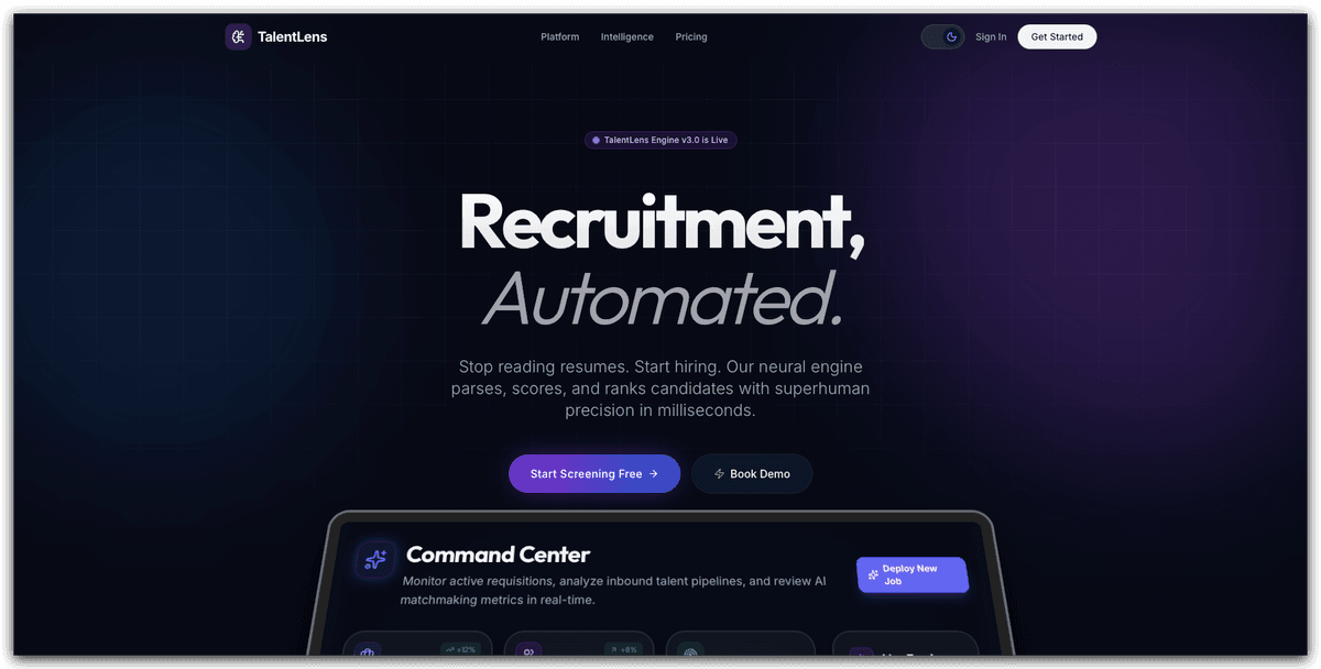 TalentLens product screenshot